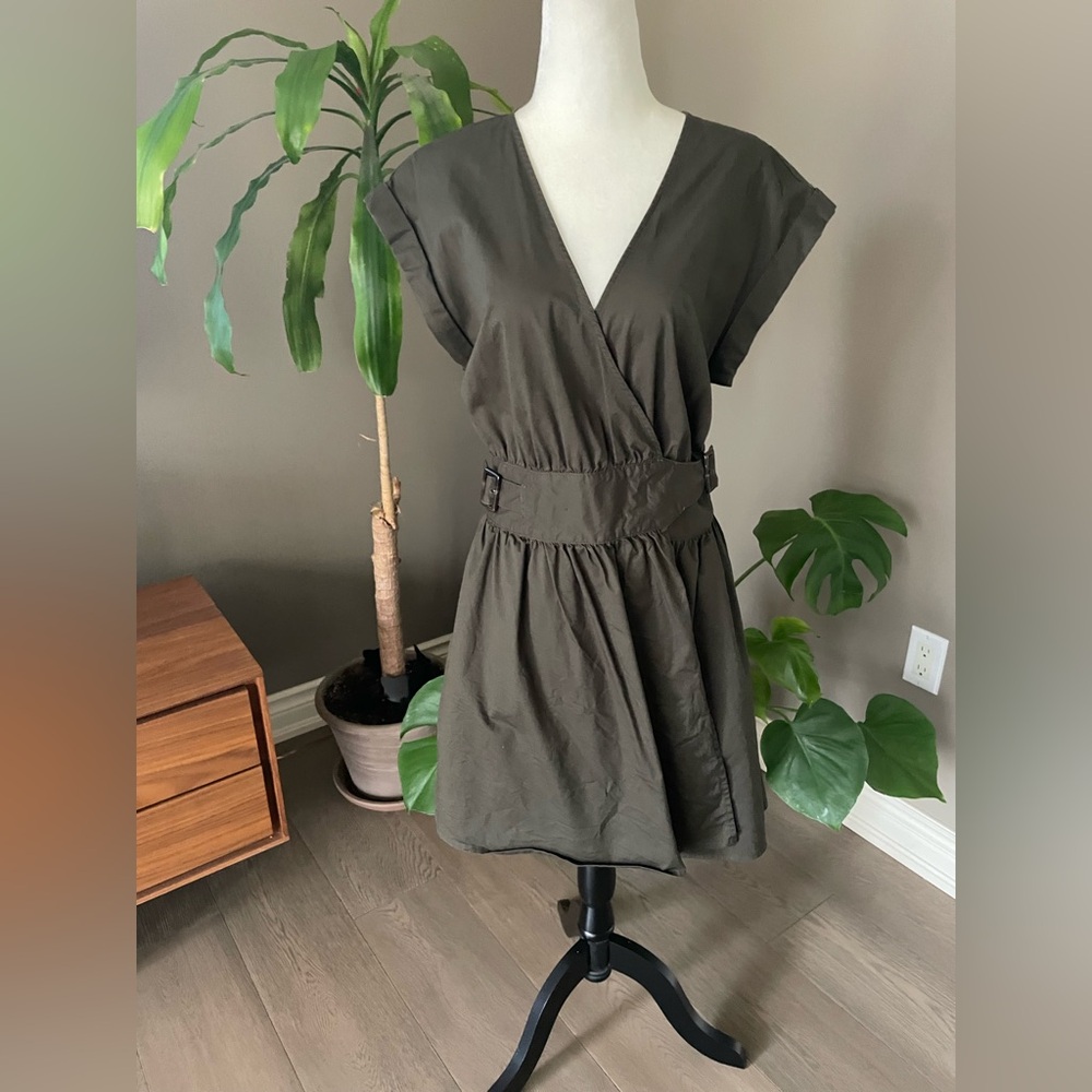 Banana Republic Khaki Wrap Dress